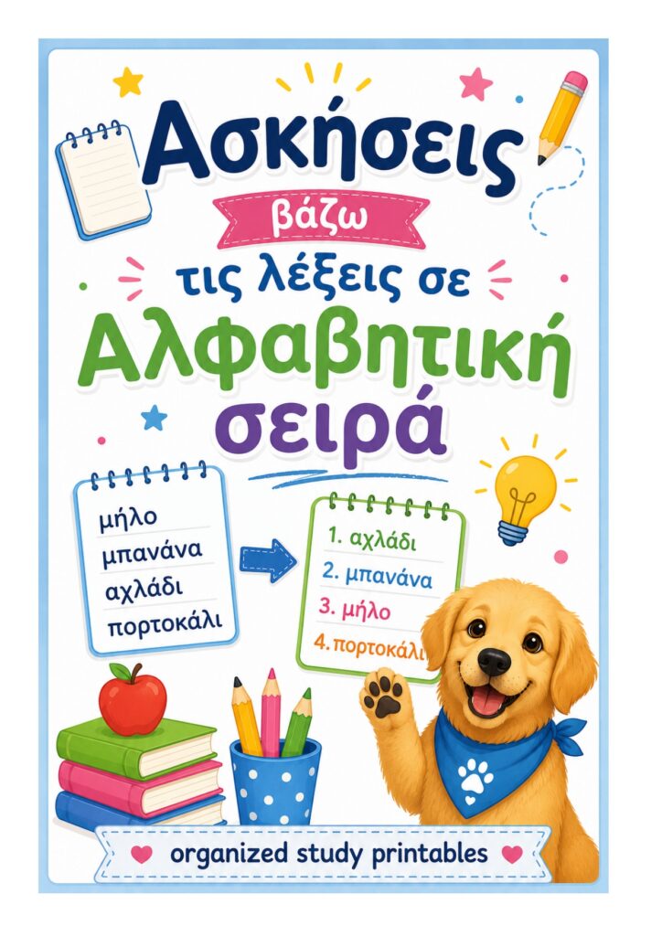 Βάζω τις λεξεις σε Αλφαβητική Σειρά