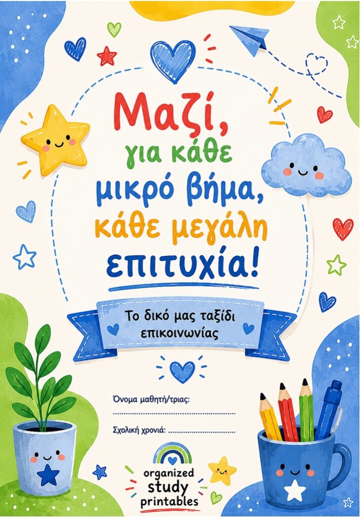 Τετράδιο επικοινωνίας σχέδιο για αγόρι!