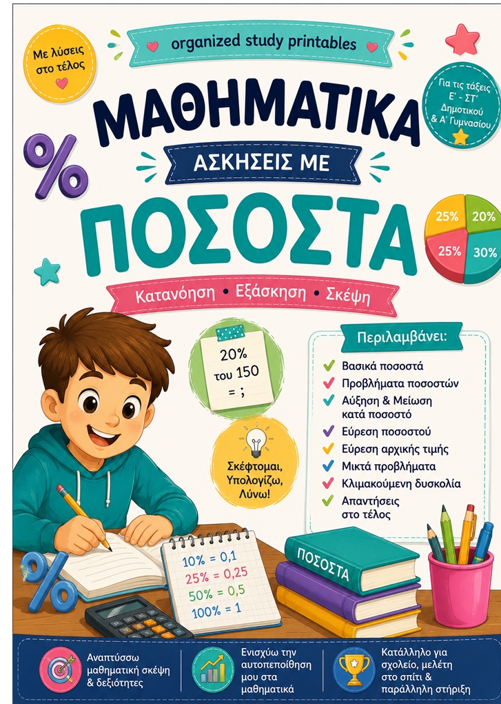 Μαθηματικά Μαθαινω τα Ποσοστά